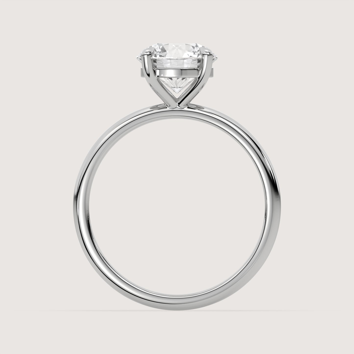 Romy - Round Solitär Pavé Ring