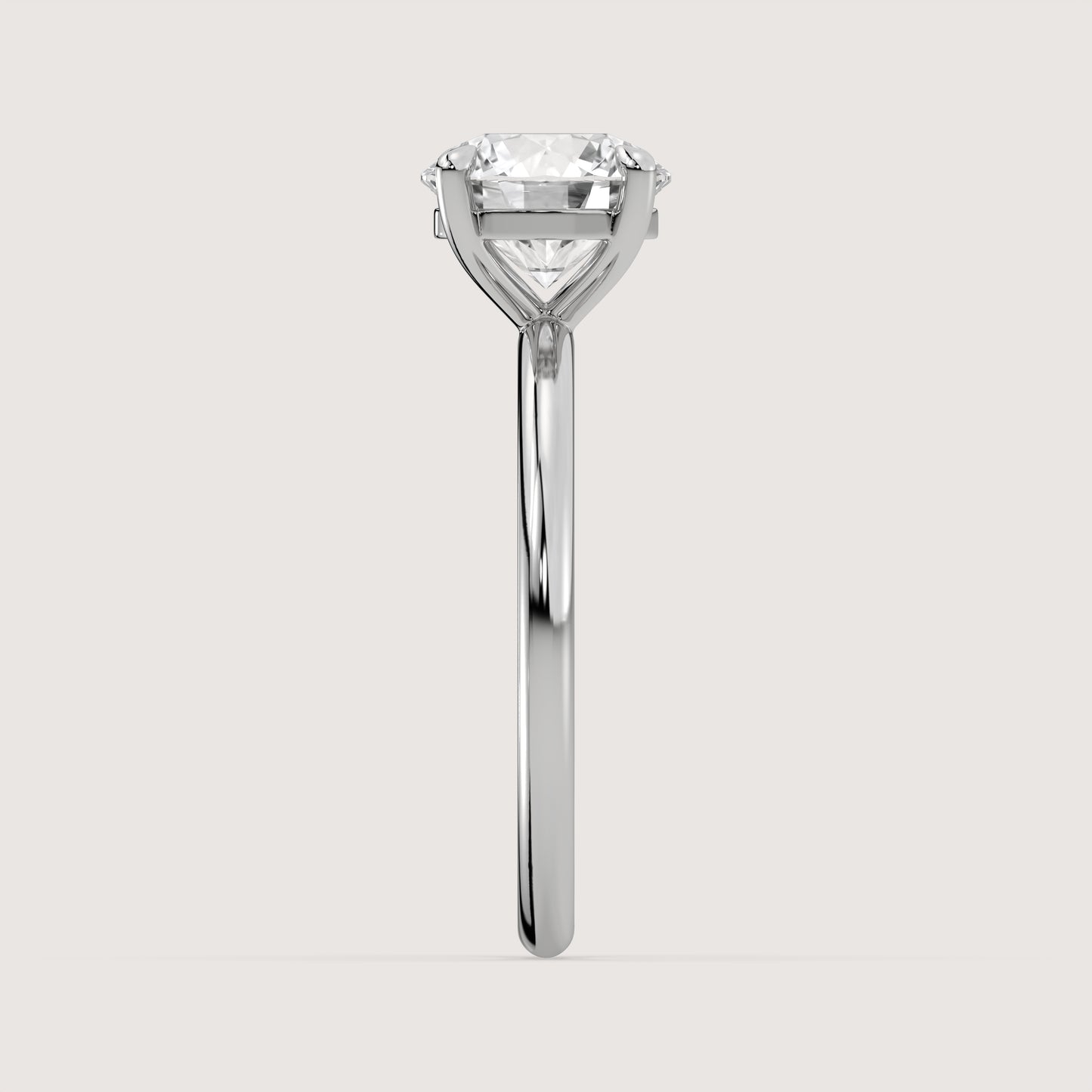 Romy - Round Solitär Pavé Ring