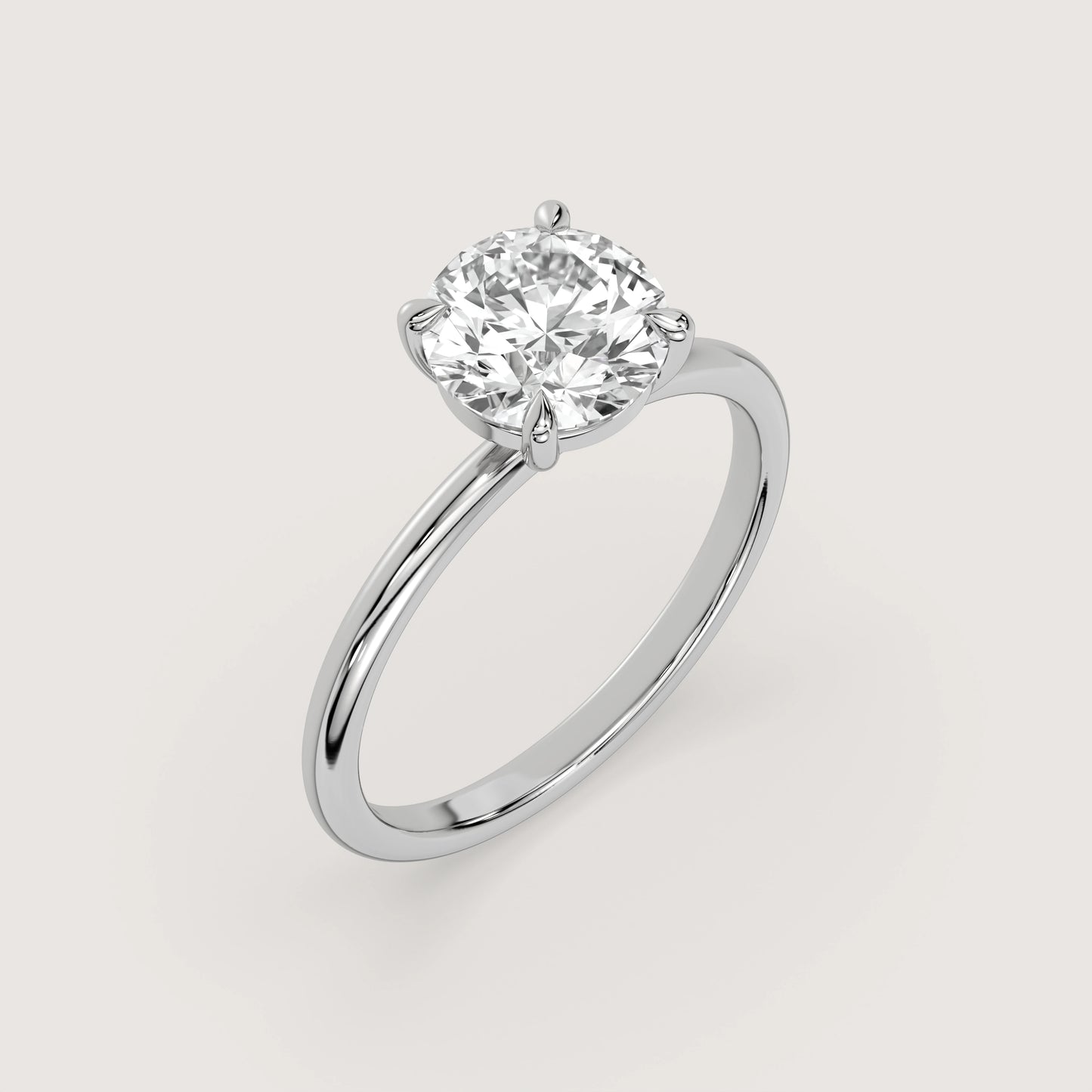 Romy - Round Solitär Ring