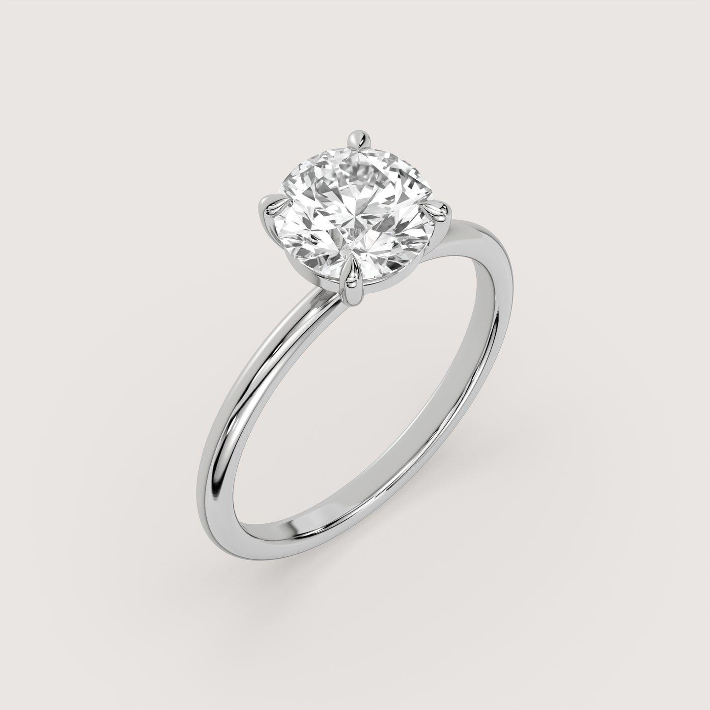 Romy - Round Solitär Pavé Ring