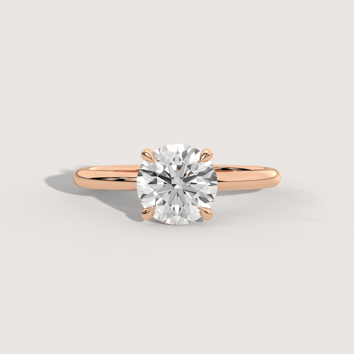 Romy - Round Solitär Pavé Ring
