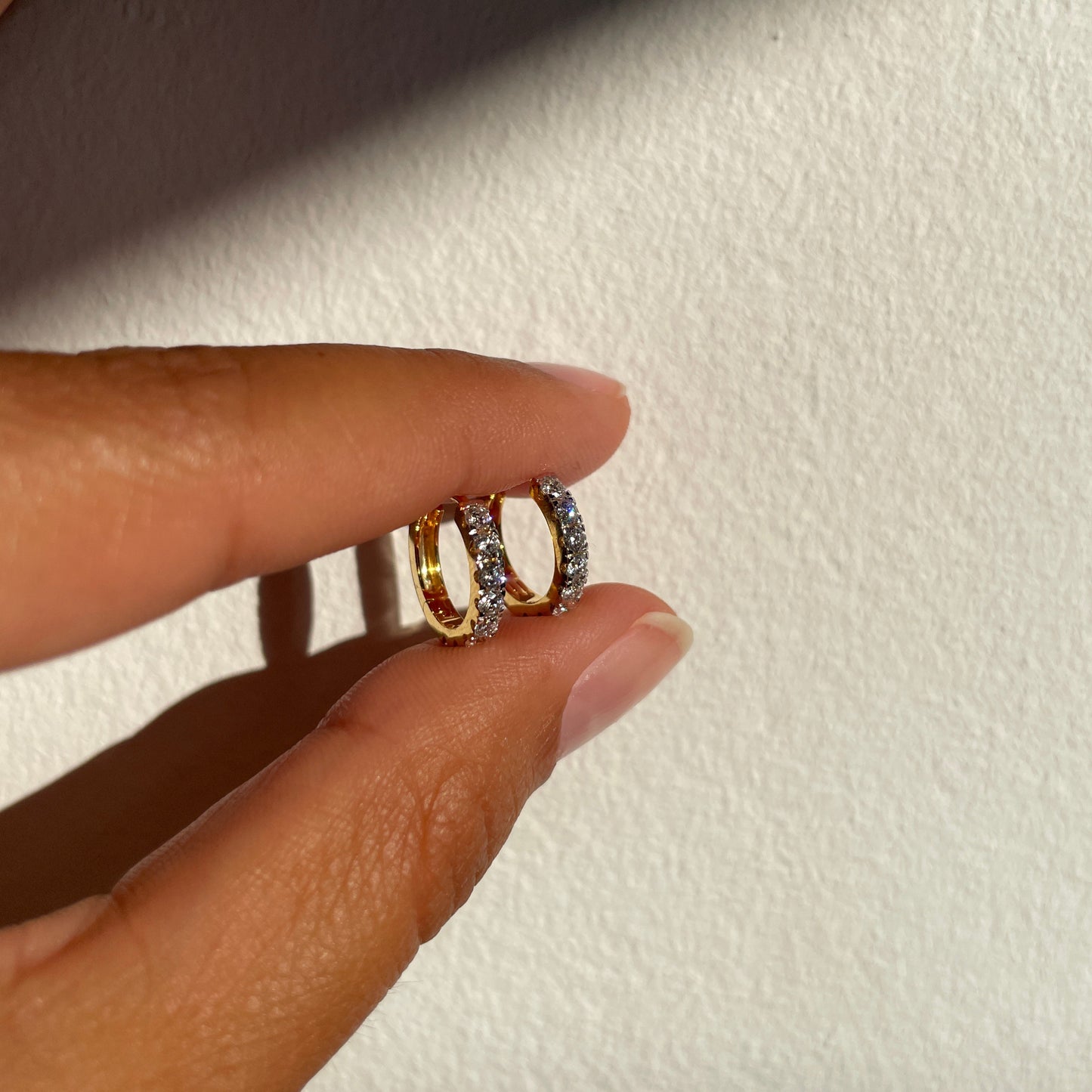 Diamant Creolen 18K Gelbgold