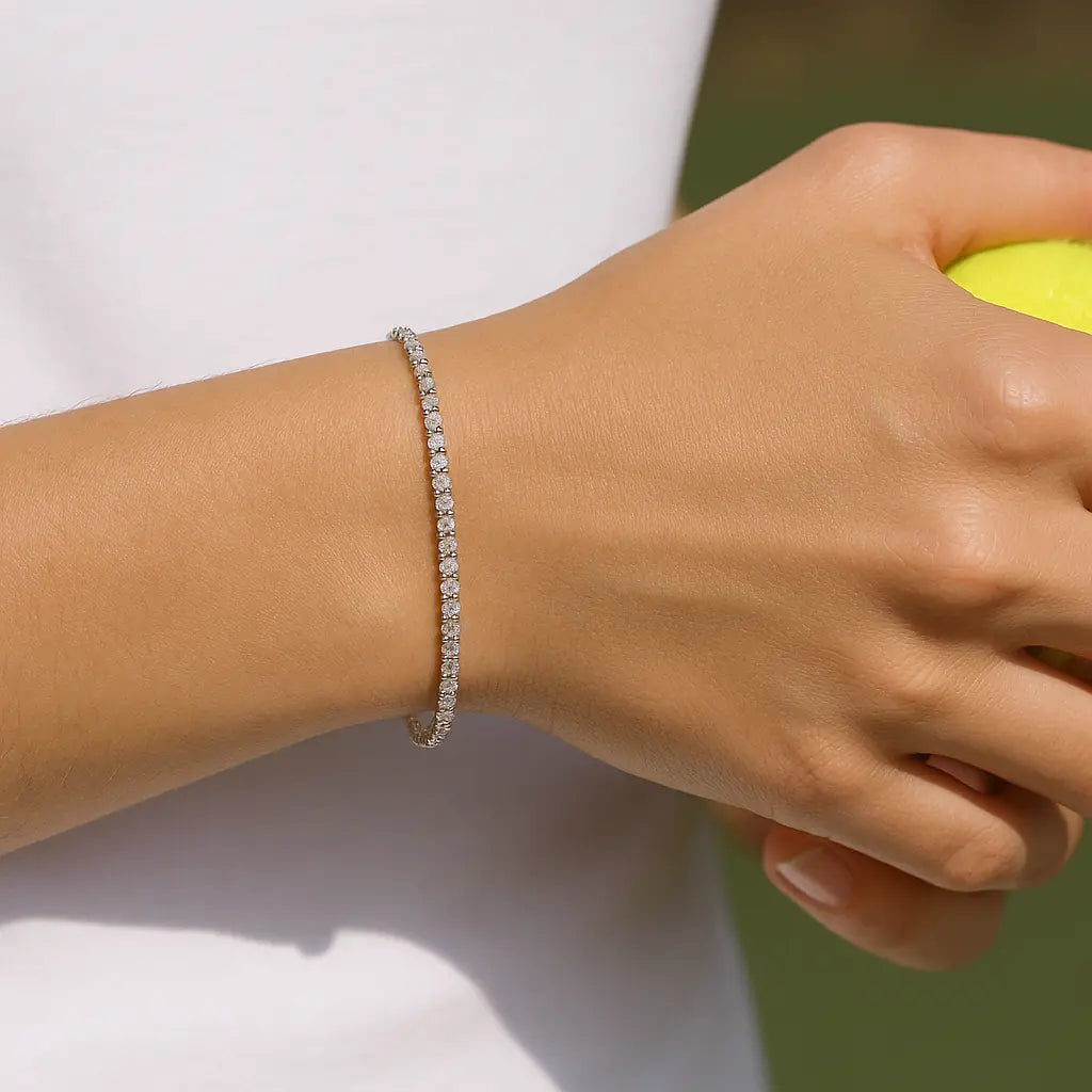 Diamant Tennisarmband mit 18K Gold für Frauen und Männer von KLUNQER
