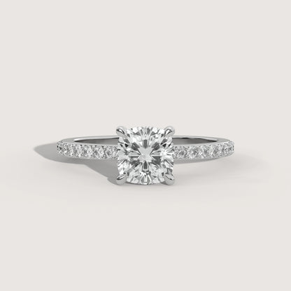Celine - Cushion Solitär Pavé Ring
