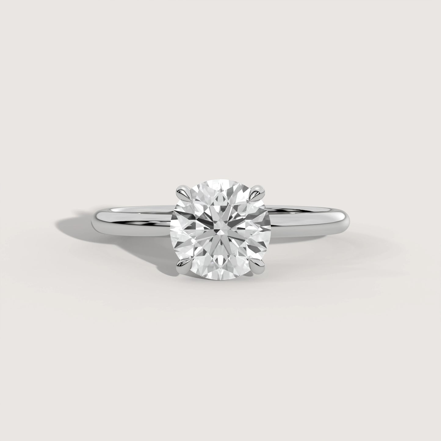 Romy - Round Solitär Pavé Ring