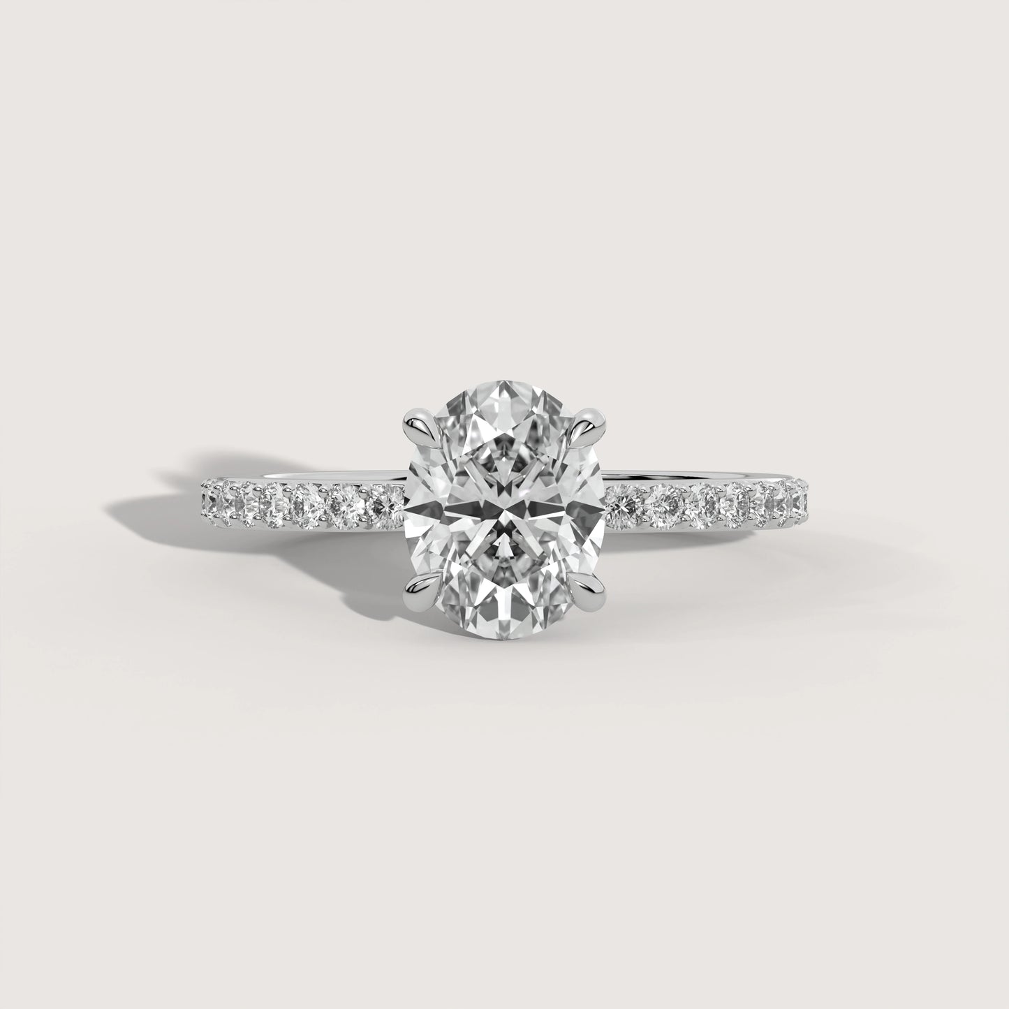Olivia - Oval Solitär Ring