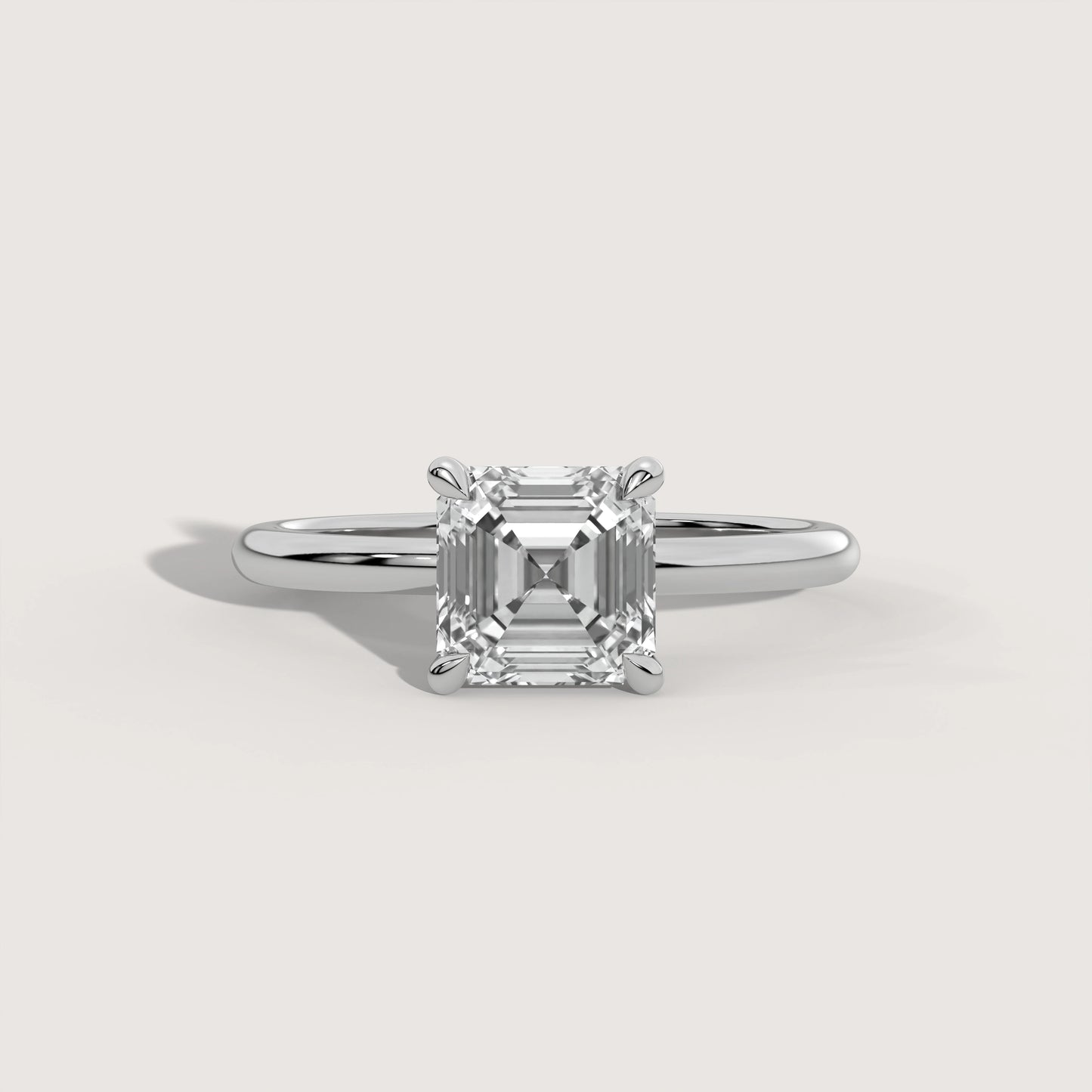 Ana - Asscher Solitär Pavé Ring