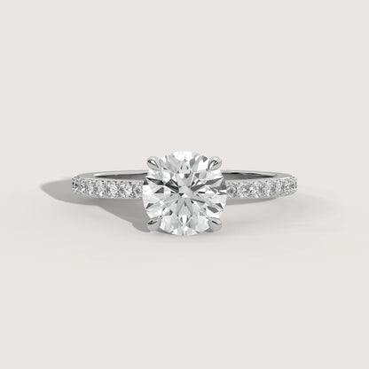 Romy - Round Solitär Pavé Ring
