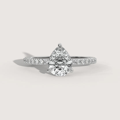 Pia - Pear Solitär Ring