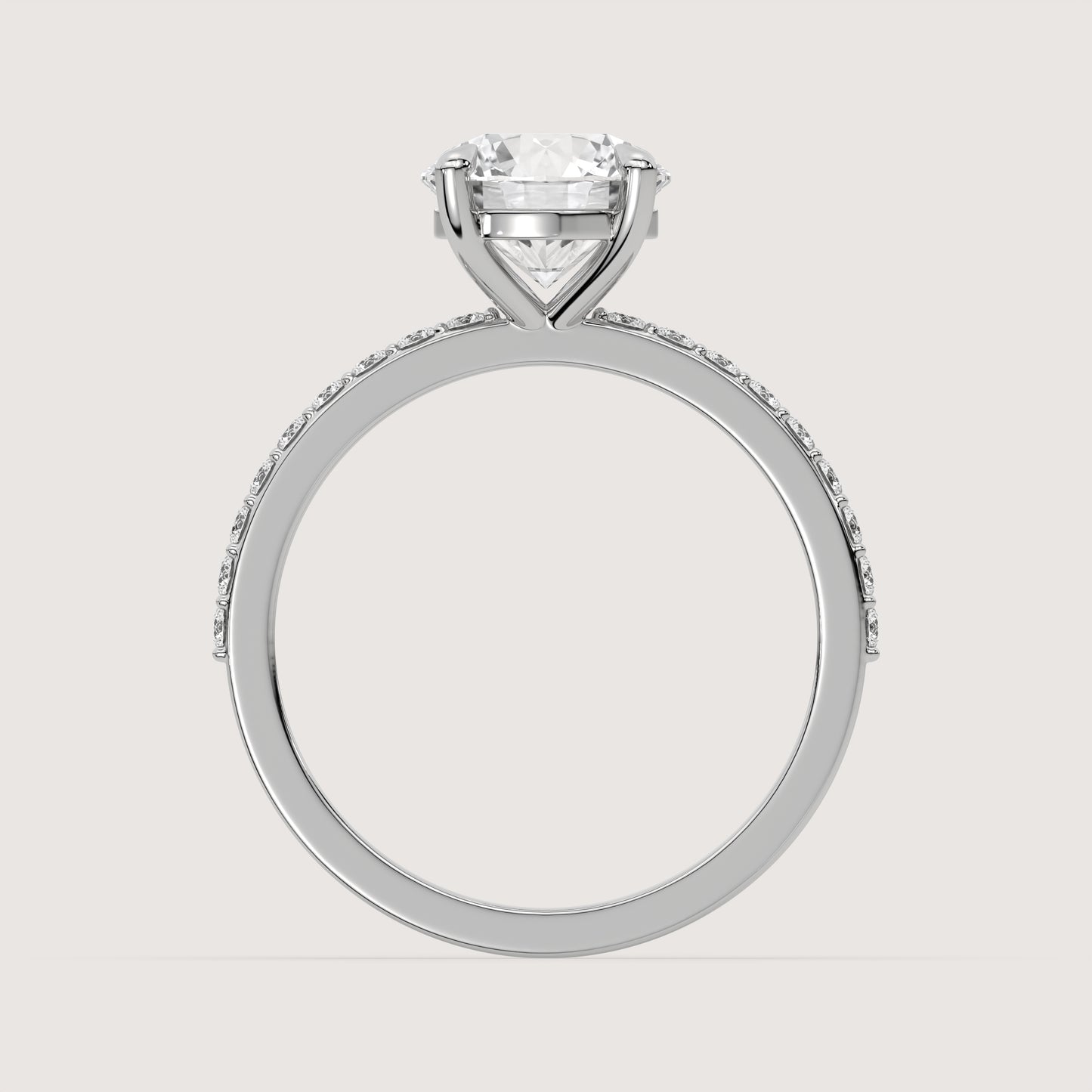 Romy - Round Solitär Ring