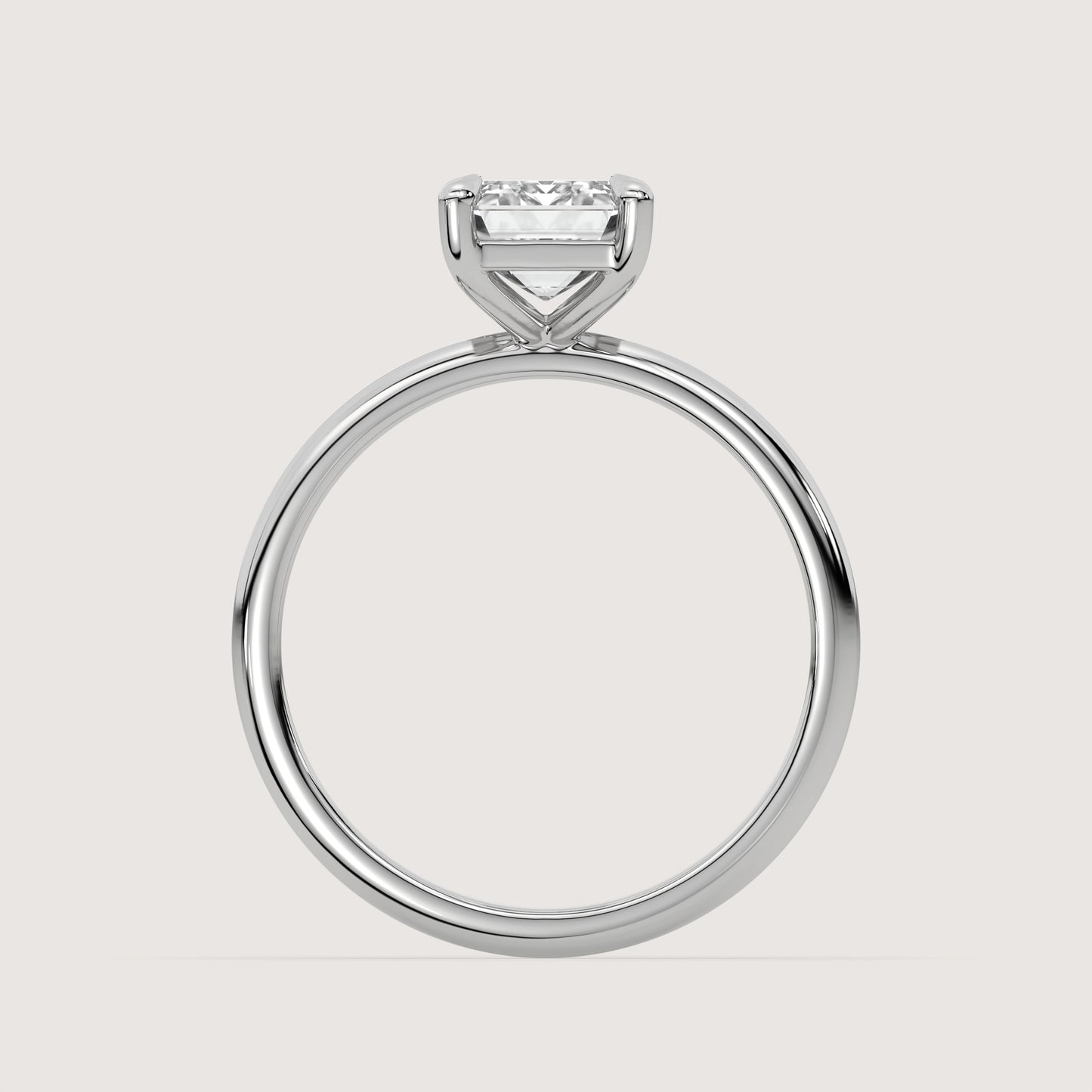 Emma - Emerald Solitär Pavé Ring