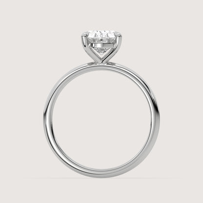 Olivia - Oval Solitär Pavé Ring