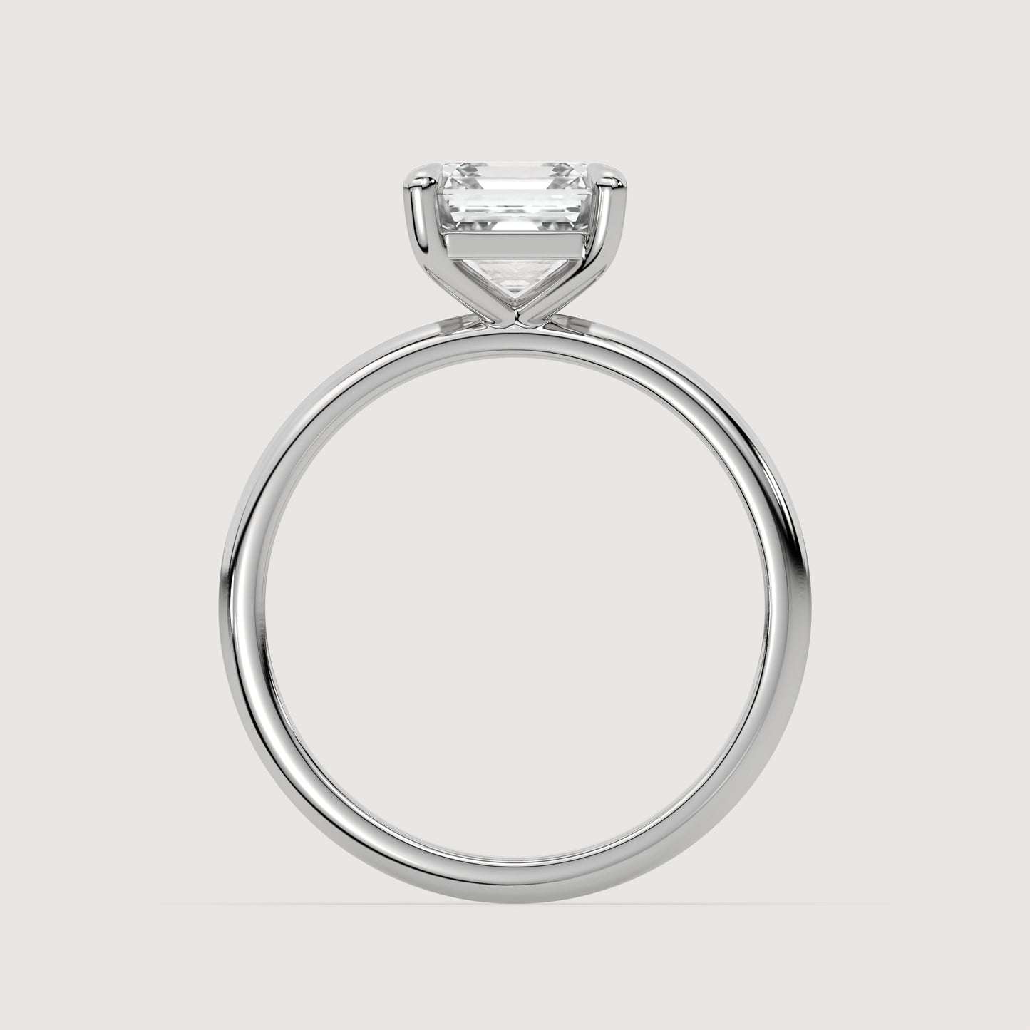 Ana - Asscher Solitär Pavé Ring