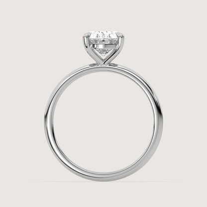 Olivia - Oval Solitär Pavé Ring