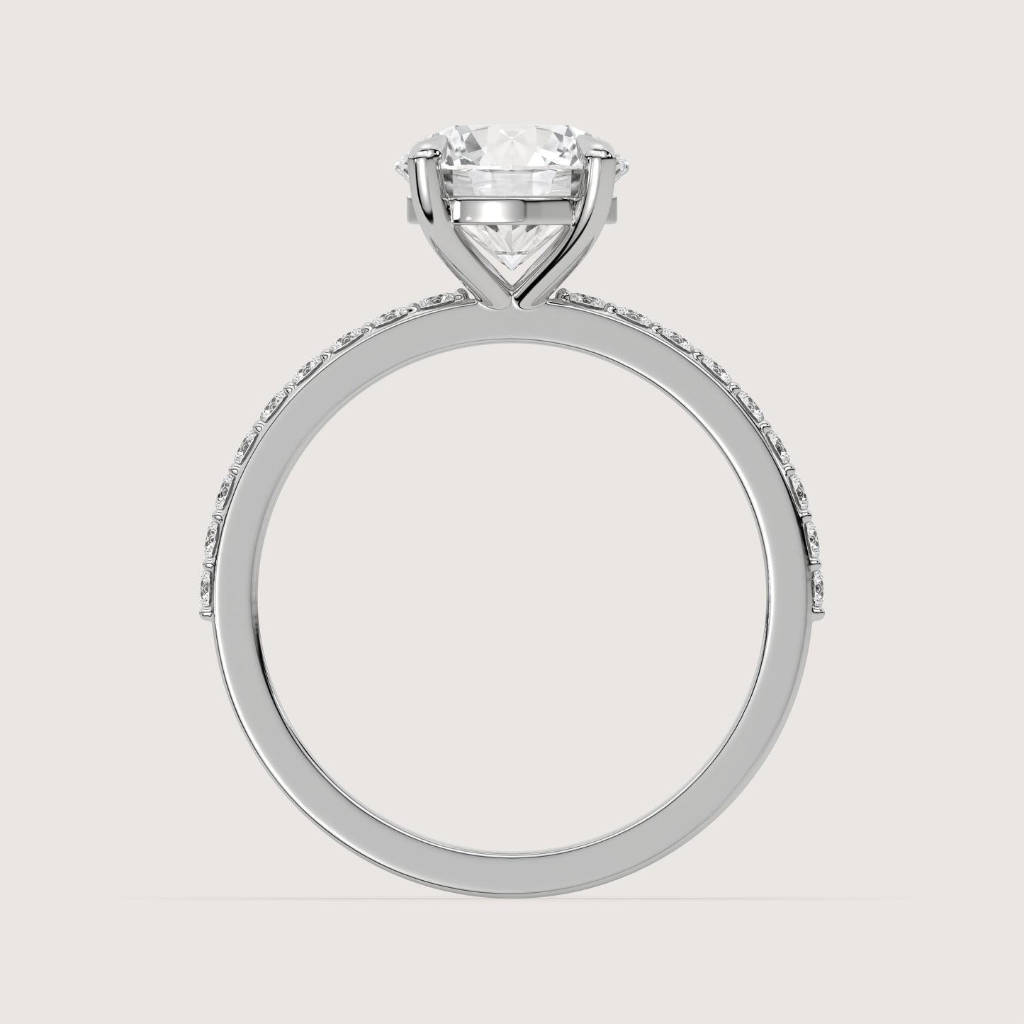 Romy - Round Solitär Ring