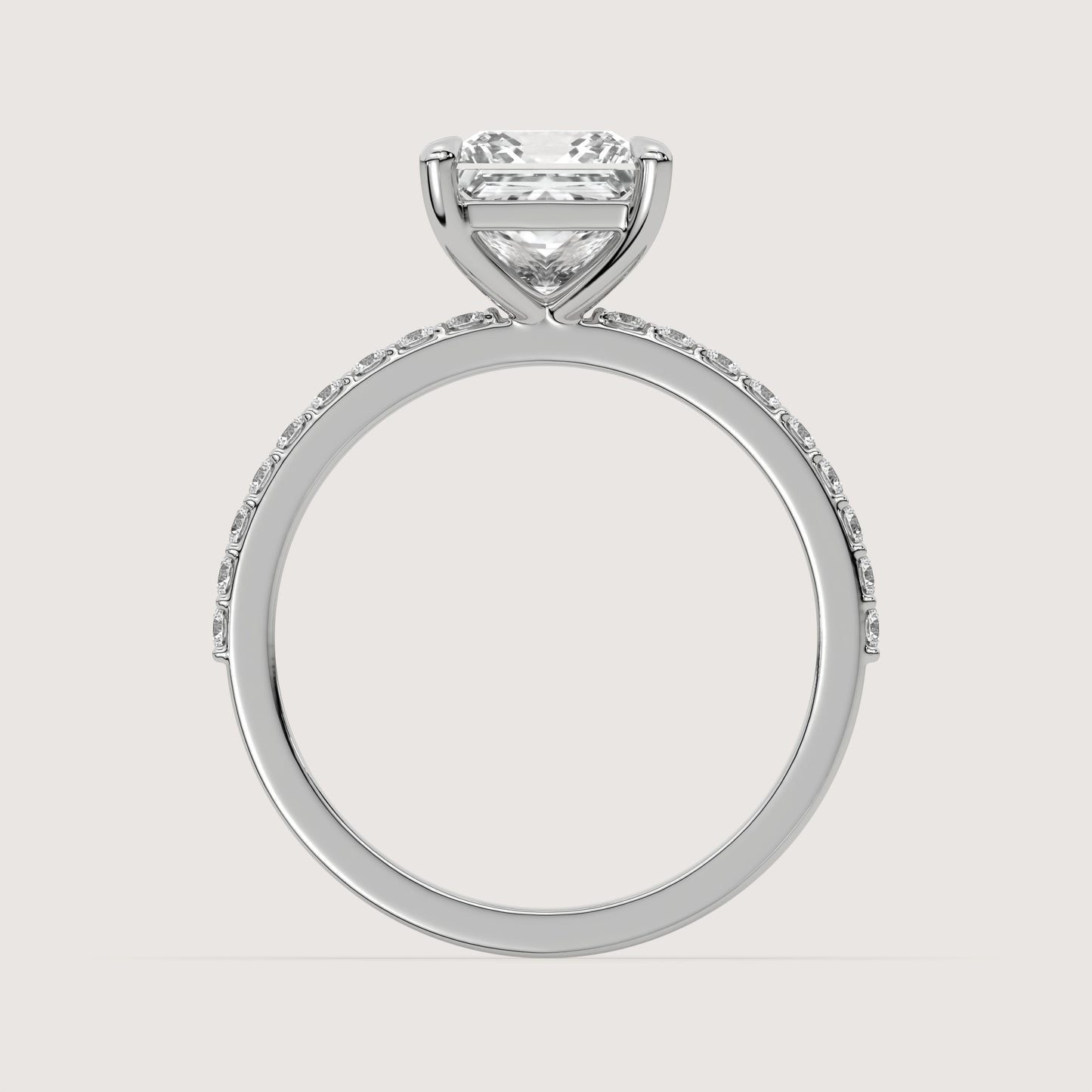 Penelope - Princess Solitär Pavé Ring