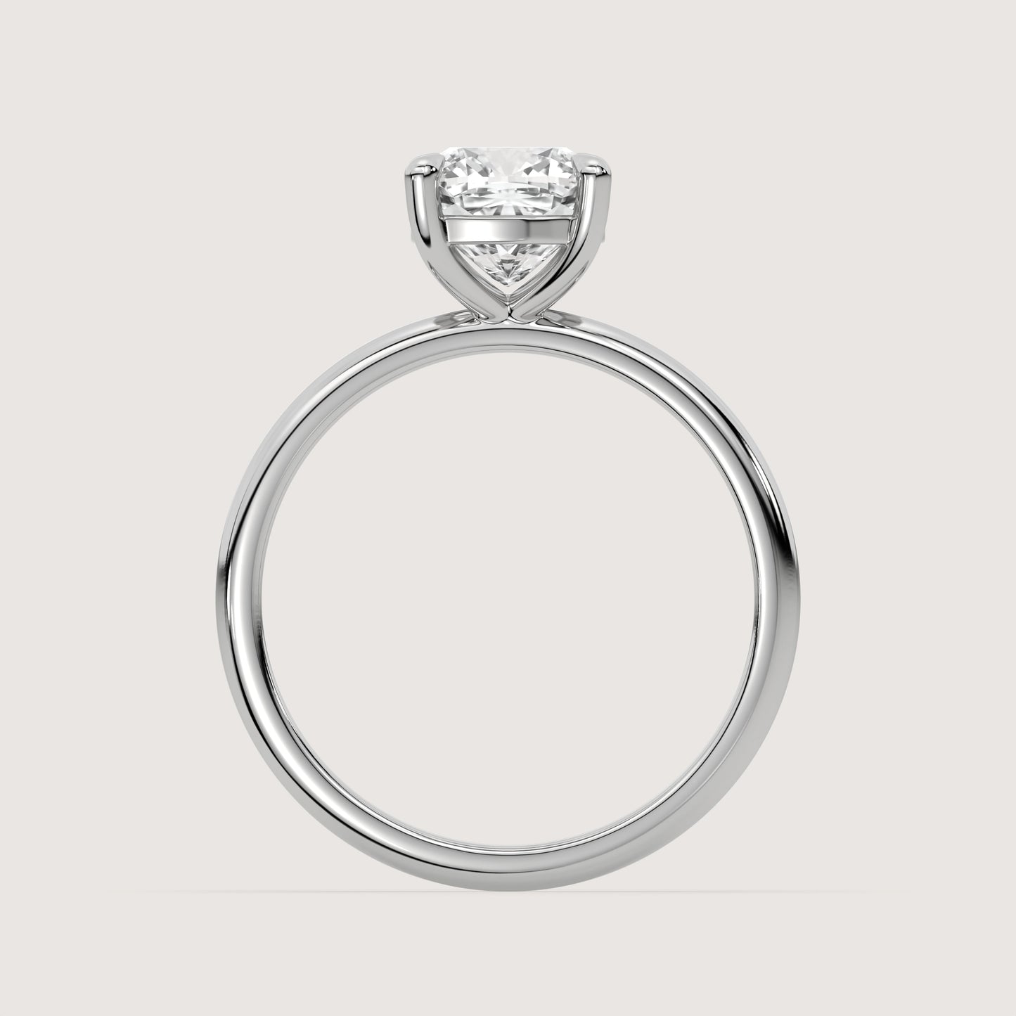Celine - Cushion Solitär Pavé Ring