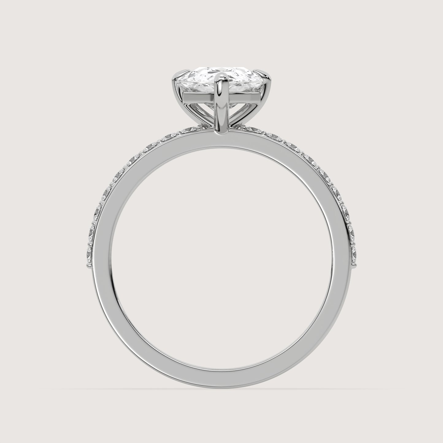 Pia - Pear Solitär Ring