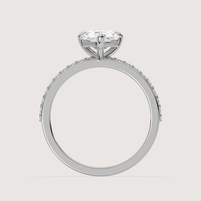 Pia - Pear Solitär Ring