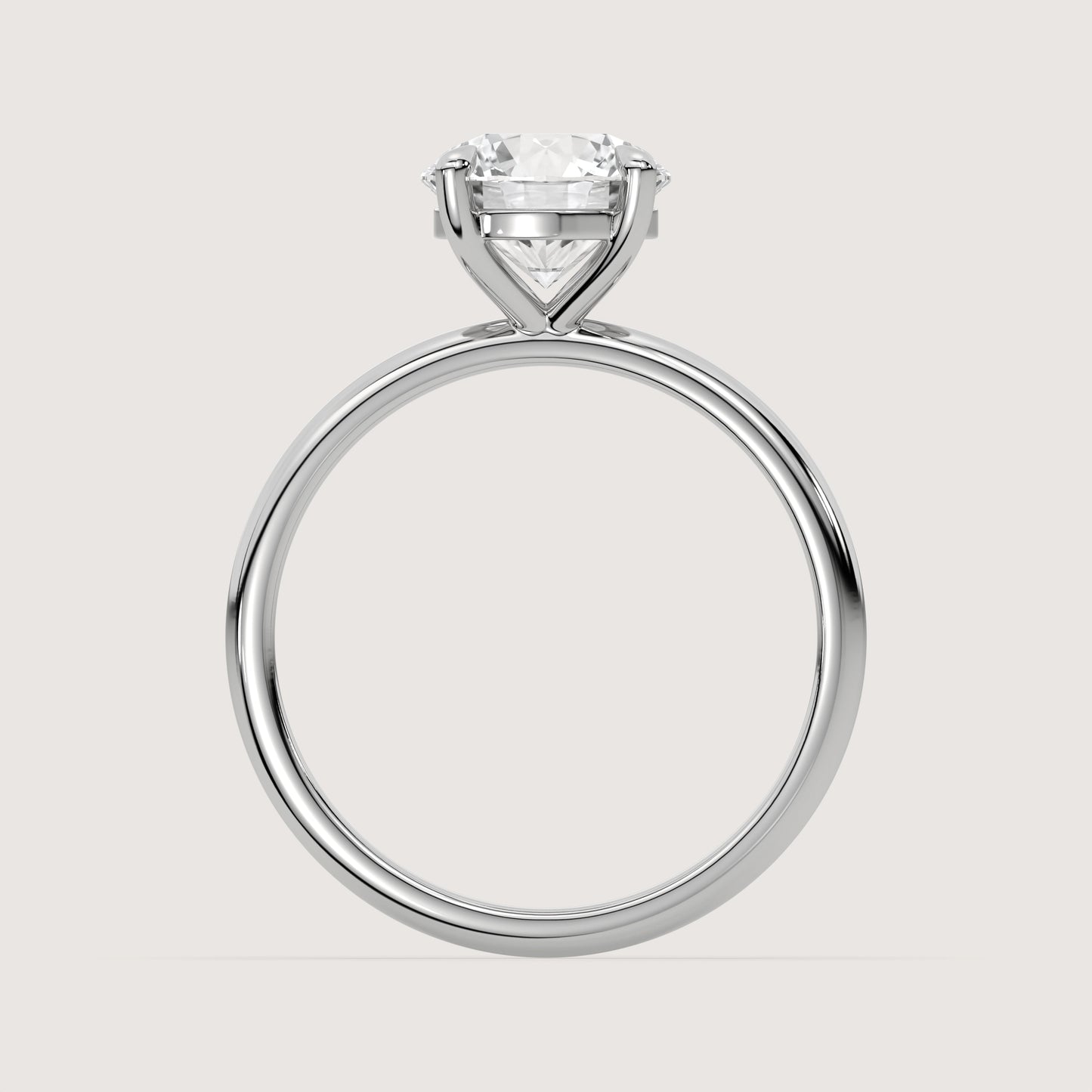 Romy - Round Solitär Pavé Ring