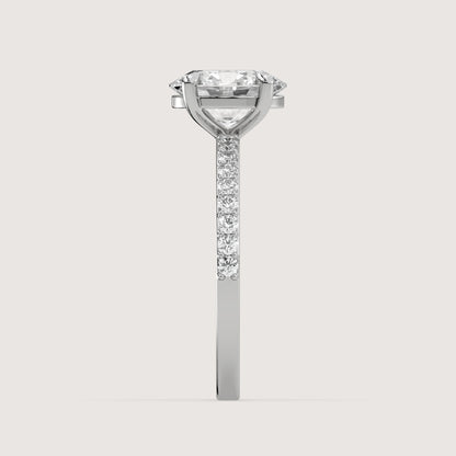 Olivia - Oval Solitär Ring