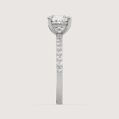 Celine - Cushion Solitär Pavé Ring