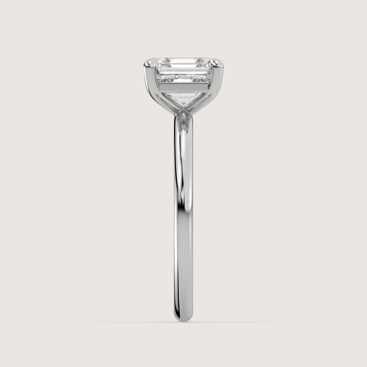 Ana - Asscher Solitär Pavé Ring
