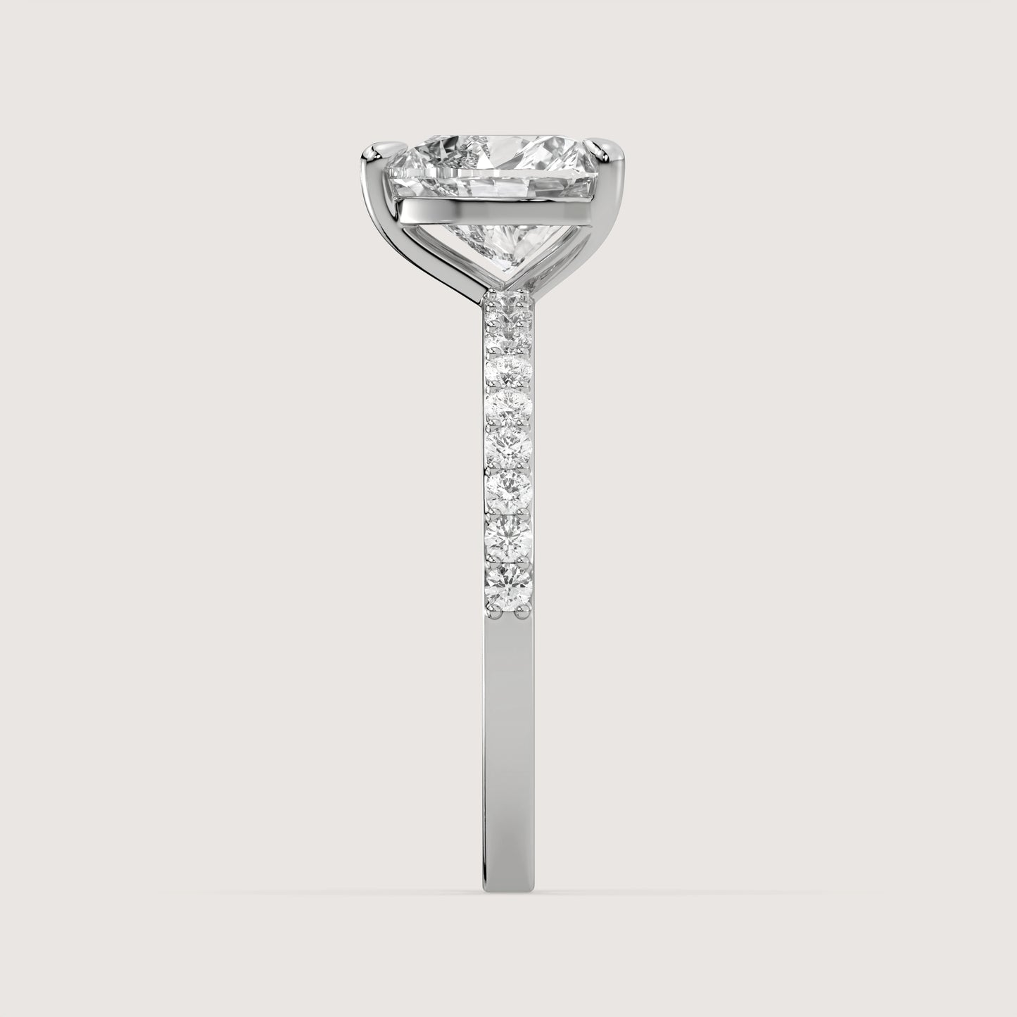 Hannah - Heart Solitär Pavé Ring