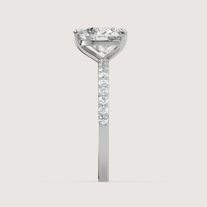 Hannah - Heart Solitär Pavé Ring