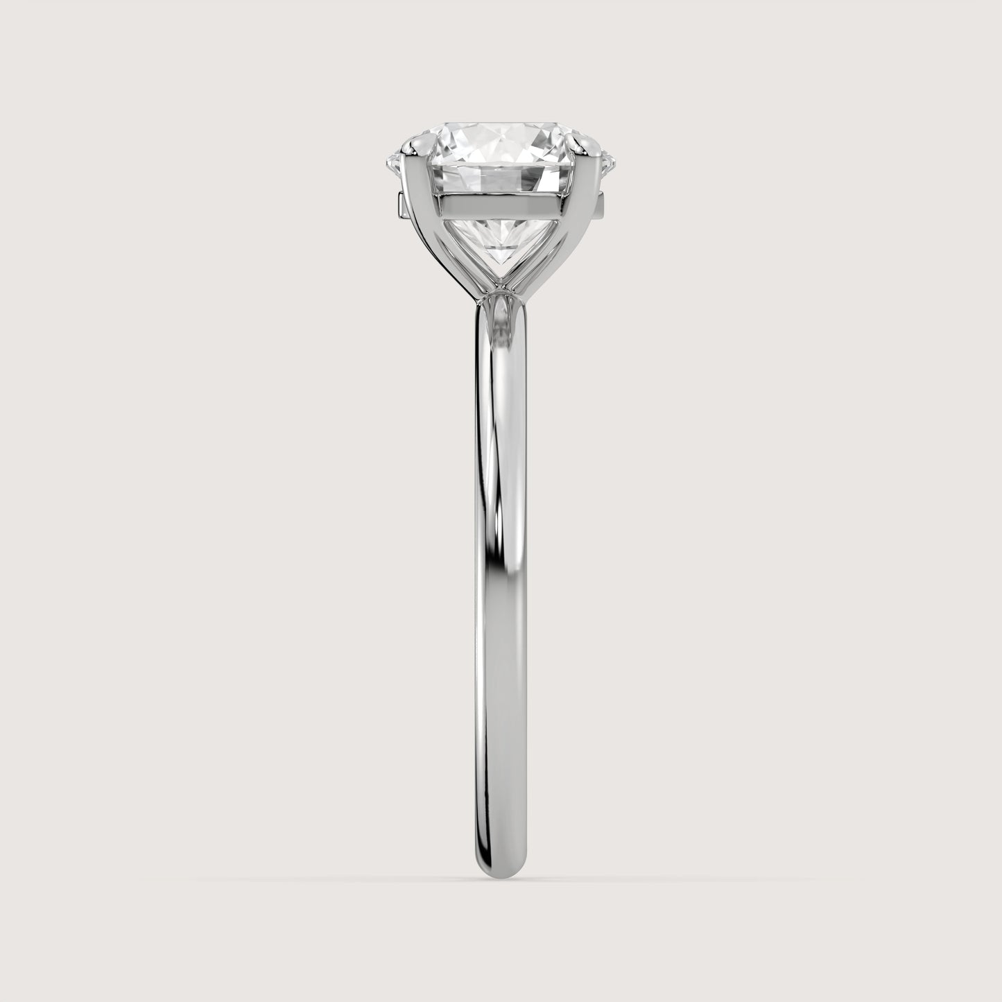 Romy - Round Solitär Pavé Ring