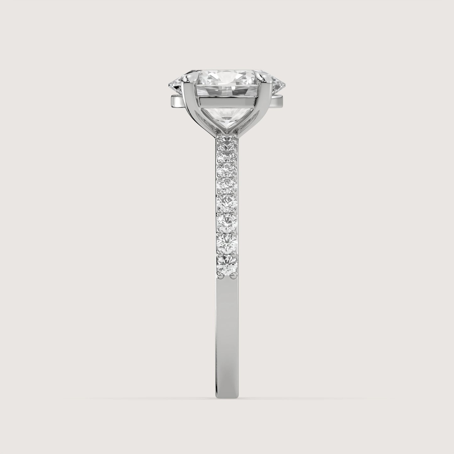 Olivia - Oval Solitär Ring