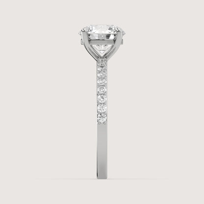 Romy - Round Solitär Pavé Ring