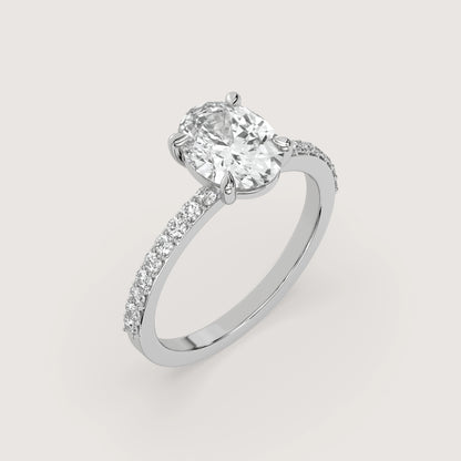 Olivia - Oval Solitär Ring
