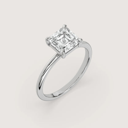 Ana - Asscher Solitär Pavé Ring