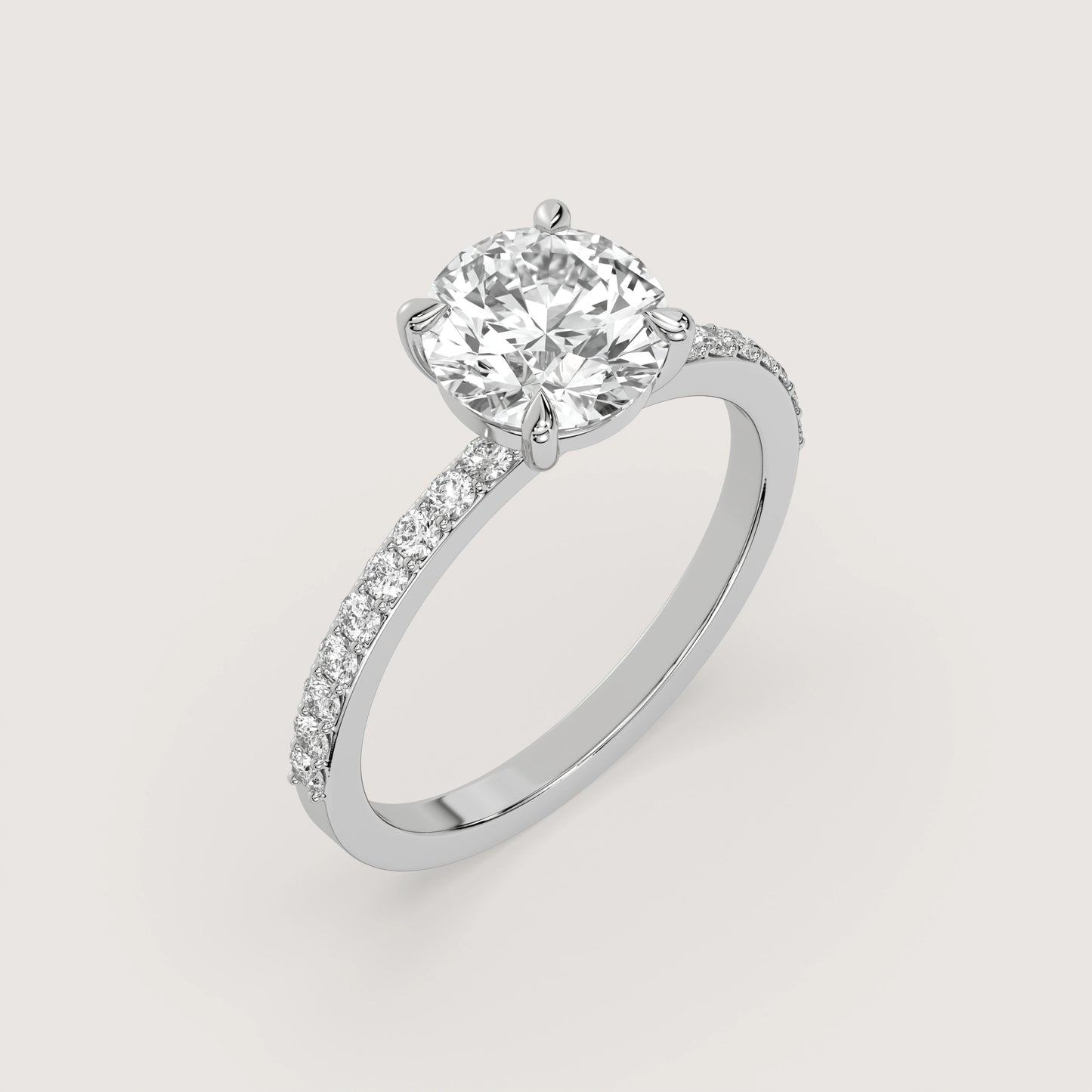 Romy - Round Solitär Ring