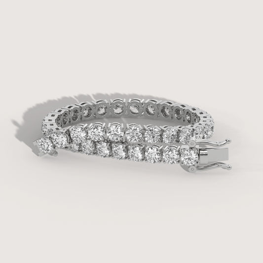Tennis Armband (Rund - 18K Weißgold)