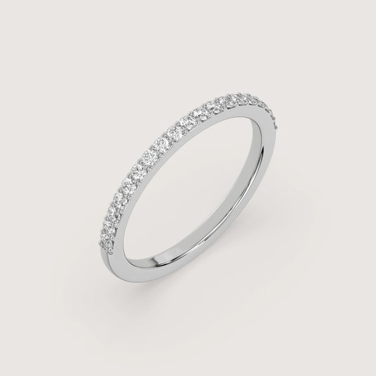 Ivy - Half Eternity Ring in 18K Weissgold - KLUNQER