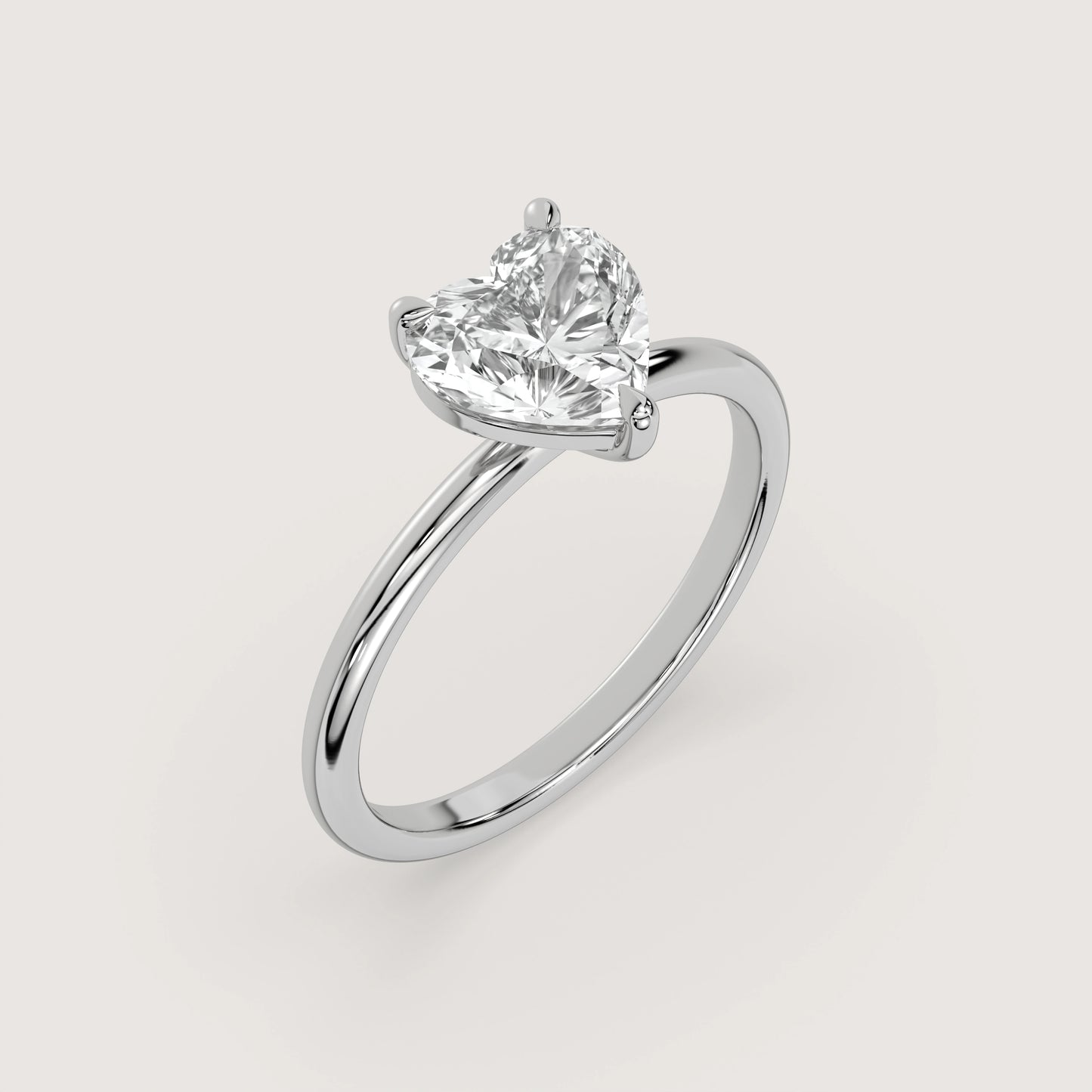 Hannah - Heart Solitär Pavé Ring