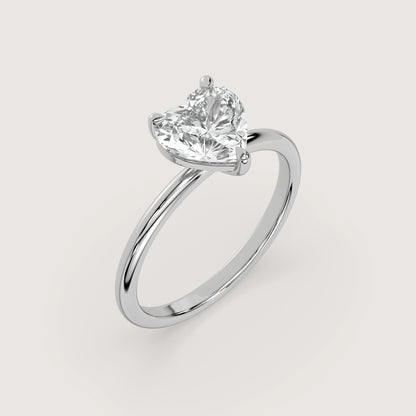 Hannah - Heart Solitär Pavé Ring