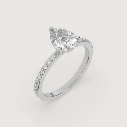 Pia - Pear Solitär Ring