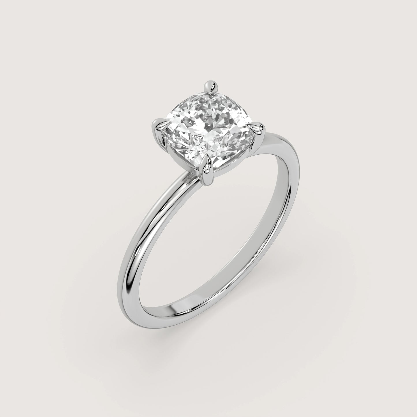 Celine - Cushion Solitär Pavé Ring
