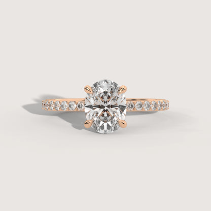 Olivia - Oval Solitär Ring