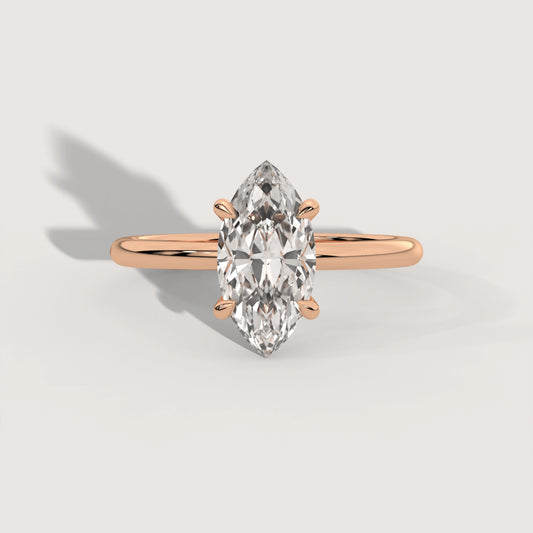Mary – Marquise Solitär Ring Variante - Verlobungsring Lab Grown Diamant KLUNQER