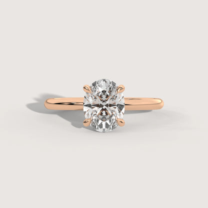 Olivia - Oval Solitär Ring