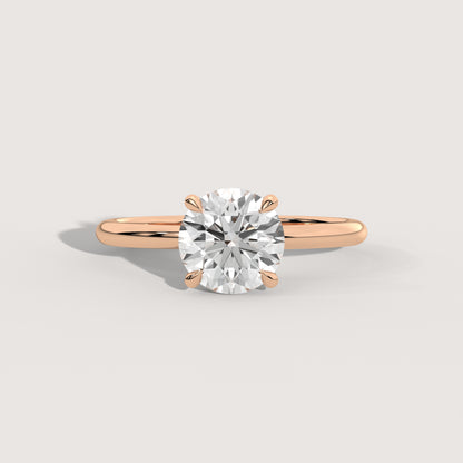 Romy - Round Solitär Pavé Ring