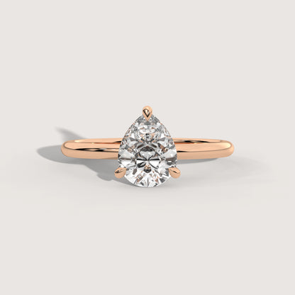 Pia - Pear Solitär Ring