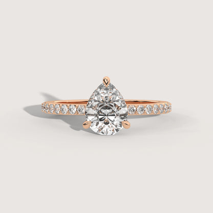 Pia - Pear Solitär Ring