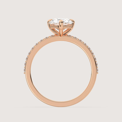 Pia - Pear Solitär Ring