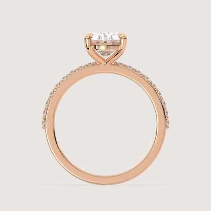 Olivia - Oval Solitär Ring