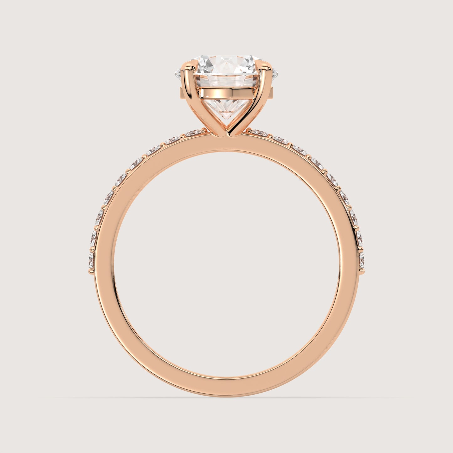 Romy - Round Solitär Ring